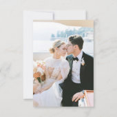 グリーンミニマルカスタムリスト写真結婚式RSVPカード 出欠カード (裏面)