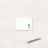 グリーンミニマルスキーシルエットインストラクターコーチ ポストイット (デスク上)