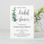グリーンミニマルブライダルシャワーウェディングシャワー 招待状 (スタンド正面)