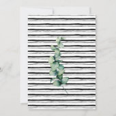 グリーンミニマルブライダルシャワーウェディングシャワー 招待状 (裏面)