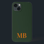 グリーンミニマルモダンイニシャルモノグラム iPhone 13ケース<br><div class="desc">グリーンミニマモダンリストイニシャルモノグラム電話ケース。独自のiPhoneパーソナライズされたケースを作成しカスタムて、イニシャル名。</div>