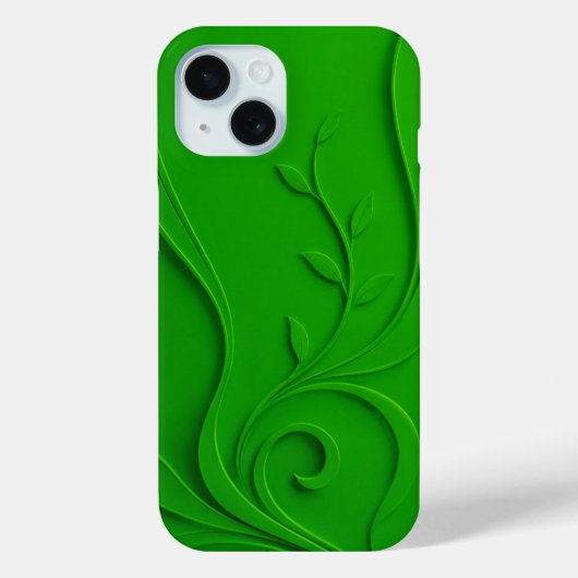 グリーンミニマルリーフデザイン Case-Mate iPhoneケース (裏面)