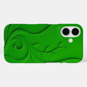 グリーンミニマルリーフデザイン Case-Mate iPhoneケース (裏面 (横))