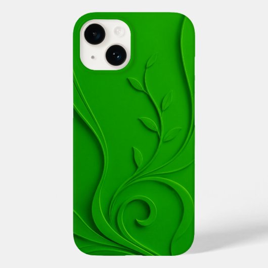 グリーンミニマルリーフデザイン Case-Mate iPhoneケース (裏面)