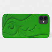 グリーンミニマルリーフデザイン Case-Mate iPhoneケース (裏面(横))