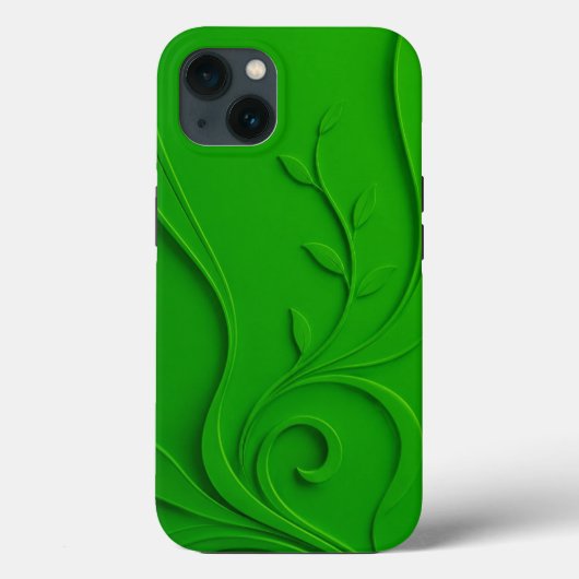 グリーンミニマルリーフデザイン Case-Mate iPhoneケース (裏面)