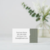 グリーンミニマル抽象芸術名刺 名刺 (スタンド正面)