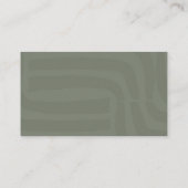 グリーンミニマル抽象芸術名刺 名刺 (裏面)