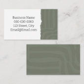 グリーンミニマル抽象芸術名刺 名刺 (正面/裏面)