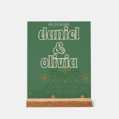 グリーンミニマル結婚ヴォス アクリルサイン (正面)