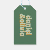 グリーンミニマル結婚ヴォス ギフトタグ (裏面)