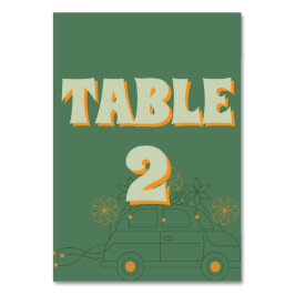 グリーンミニマル結婚ヴォス テーブルナンバー