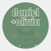 グリーンミニマル結婚ヴォス ラウンドシール (正面)