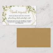 グリーンミニマル金ゴールドフレームブックベビー 名刺 (正面/裏面)