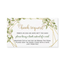 グリーンミニマル金ゴールドフレームブックベビー