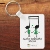 グリーンミュージックが人々をキーチェーンにつなげる キーホルダー (正面)