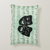 グリーンミュージックとシアターギリシャのマスク アクセントクッション (裏面(縦))