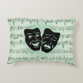 グリーンミュージックとシアターギリシャのマスク アクセントクッション (裏面)