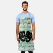 グリーンミュージックとシアターギリシャのマスク エプロン (着用した状態)