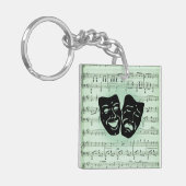 グリーンミュージックとシアターギリシャのマスク キーホルダー (正面左)