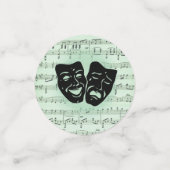 グリーンミュージックとシアターギリシャのマスク コンフェッティ (スモール正面)