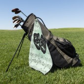 グリーンミュージックとシアターギリシャのマスク ゴルフタオル (グリーン)