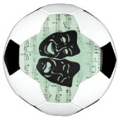 グリーンミュージックとシアターギリシャのマスク サッカーボール (回転)