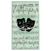 グリーンミュージックとシアターギリシャのマスク スモールペーパーバッグ (裏面)