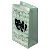 グリーンミュージックとシアターギリシャのマスク スモールペーパーバッグ (正面アングル)