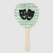 グリーンミュージックとシアターギリシャのマスク ハンドファン (裏面)