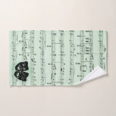 グリーンミュージックとシアターギリシャのマスク バスタオルセット (ハンドタオル)