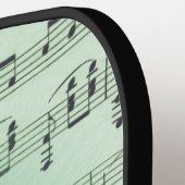 グリーンミュージックとシアターギリシャのマスク ピックルボールラケット (左詳細)