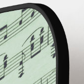 グリーンミュージックとシアターギリシャのマスク ピックルボールラケット (左詳細)