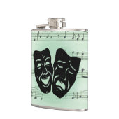 グリーンミュージックとシアターギリシャのマスク フラスク (左)