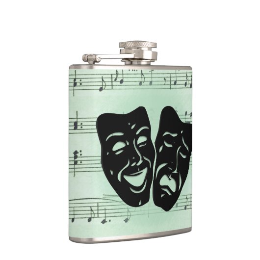 グリーンミュージックとシアターギリシャのマスク フラスク (右)