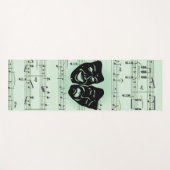 グリーンミュージックとシアターギリシャのマスク ヨガマット (正面(横))