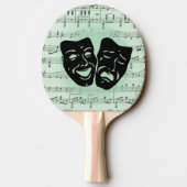グリーンミュージックとシアターギリシャのマスク 卓球ラケット (裏面)