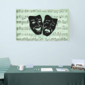 グリーンミュージックとシアターギリシャのマスク 横断幕 (トレードショー)