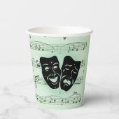 グリーンミュージックとシアターギリシャのマスク 紙コップ (裏面)