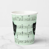 グリーンミュージックとシアターギリシャのマスク 紙コップ (左)