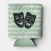 グリーンミュージックとシアターギリシャのマスク 缶クーラー (正面)