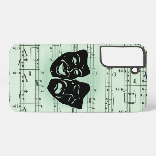 グリーンミュージックとシアターギリシャのマスク SAMSUNG GALAXYケース (裏面横)