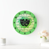 グリーンミュージックとシアターマスク ラージ壁時計 (ホーム)