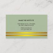 グリーンミュージック先生ギタープレーヤー楽器 名刺 (裏面)