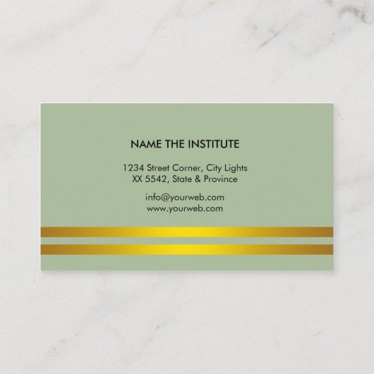 グリーンミュージック先生ギタープレーヤー楽器   名刺 (裏面)