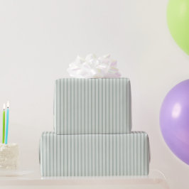 グリーンミントのダブルストライプ 誕生日 ラッピングペーパー