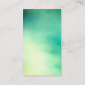 グリーンミントグリーンティール(緑がかった色)イエロートロピックガグラデーションラス 名刺 (裏面)