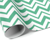 グリーンミントジグザグザグストライプラッピング紙 ラッピングペーパー (ロールコーナー)