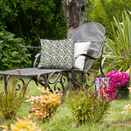 グリーンミントベージュ抽象芸術幾何学模様 クッション