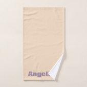 グリーンミントベージュ抽象芸術幾何学的パターン名 バスタオルセット (ハンドタオル)